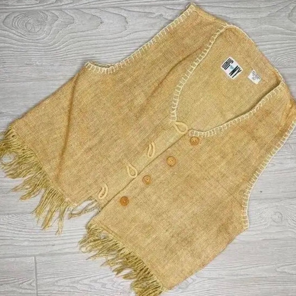 100% Cotton Women’s Tassel Vest Jacket Small HG-NY